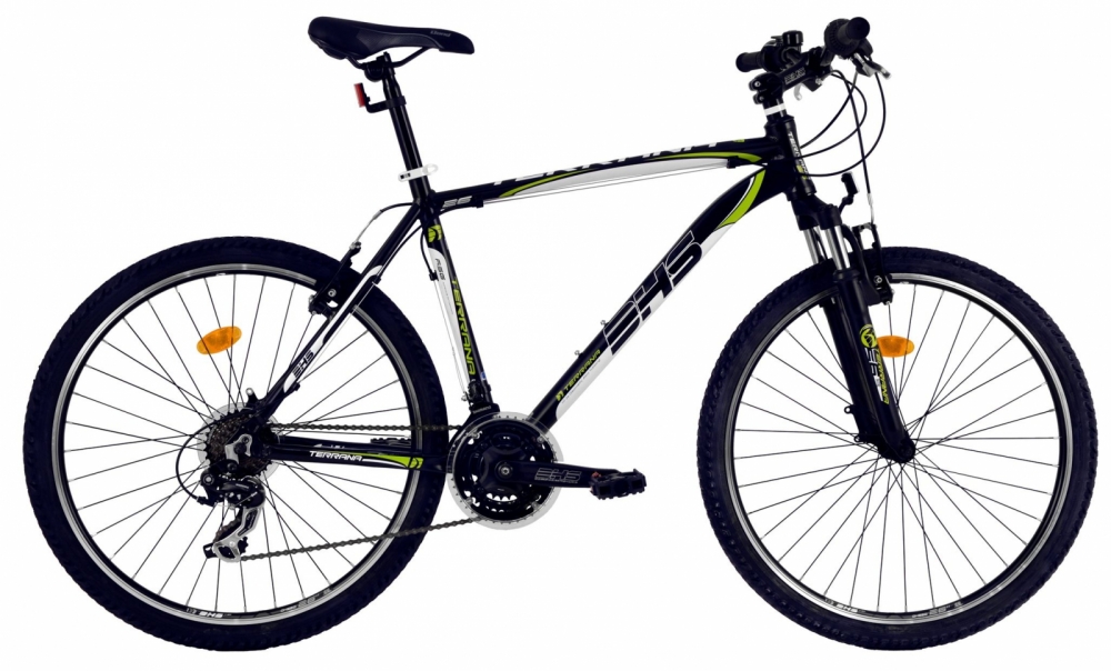 Bicicleta Mtb Dhs Terrana 2623 L negru verde 26 inch Biciclete copii imagine 2022