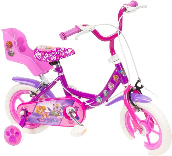 Bicicleta pentru copii Saica 2200S Paw Patrol Girl cu roti ajutatoare 12 inch nichiduta.ro imagine 2022