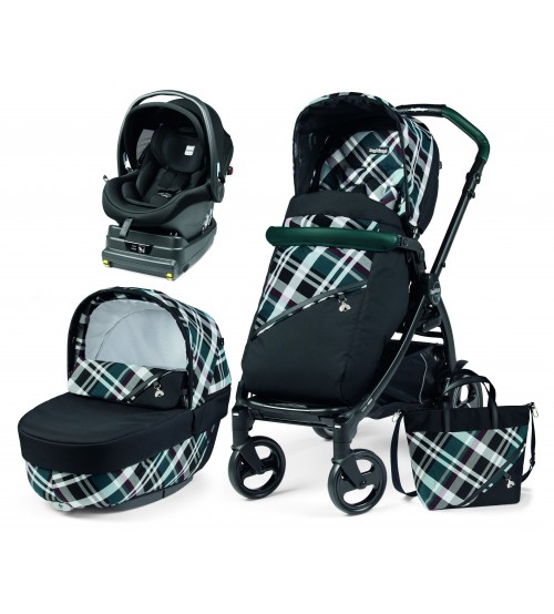 Carucior 3 in 1 Book 51 Modular i-Size baza i-size inclusa Peg Perego Tartan