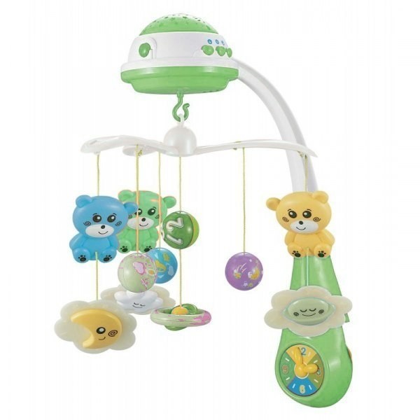 Carusel muzical cu proiectie peaceful sleep mint