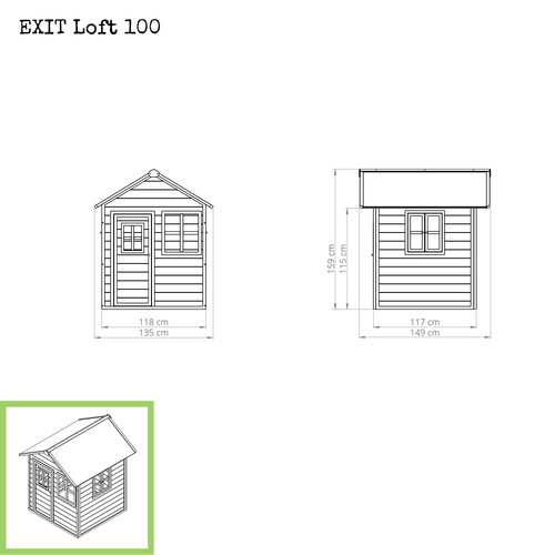 Casuta din lemn Loft 100 - 1 | YEO