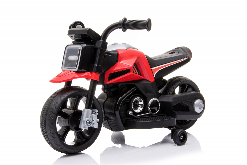 Motocicleta electrica Nichiduta 6V cu roti ajutatoare si lumini LED Red - 5