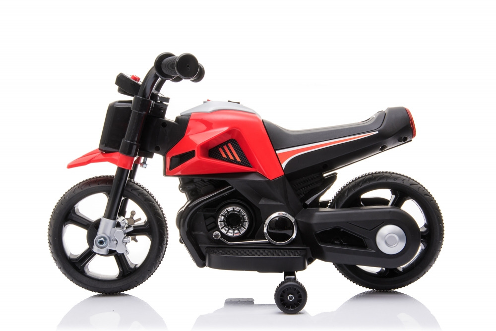 Motocicleta electrica Nichiduta 6V cu roti ajutatoare si lumini LED Red - 3