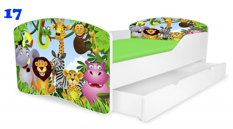 Patut nobiko rainbow 140 x 70 cu saltea si sertar 17