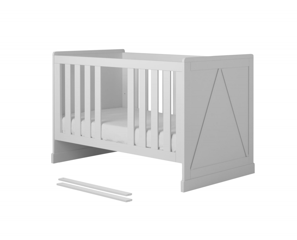 Patut bebe transformabil pinio marie 140x70 cm mdf alb