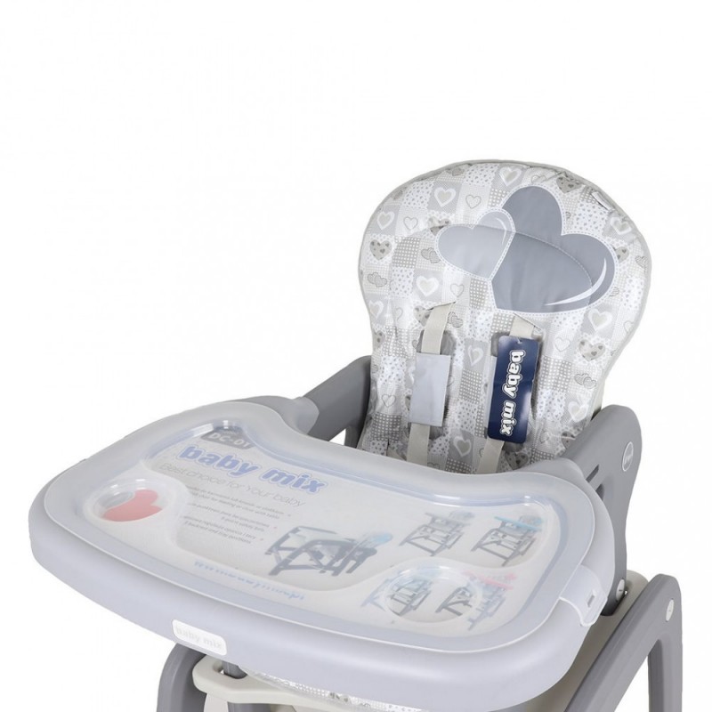 Scaun de masa 2 in 1 grey hearts