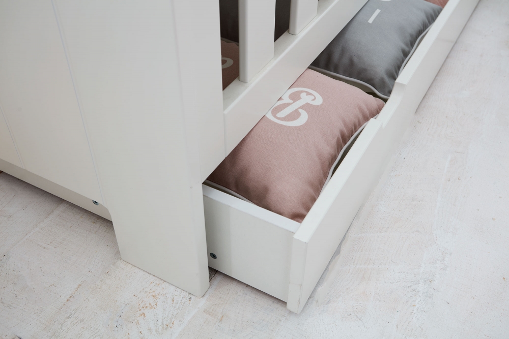 Sertar pat 70x140 cm pinio lemn de pin alb