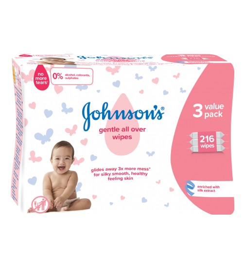 Servetele umede Johnsons Baby Gentle All Over 3×72 buc 3x72 imagine noua responsabilitatesociala.ro