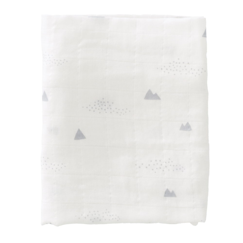 Set 2 paturici muselina de infasat din bumbac organic Polar bear 70x60 cm