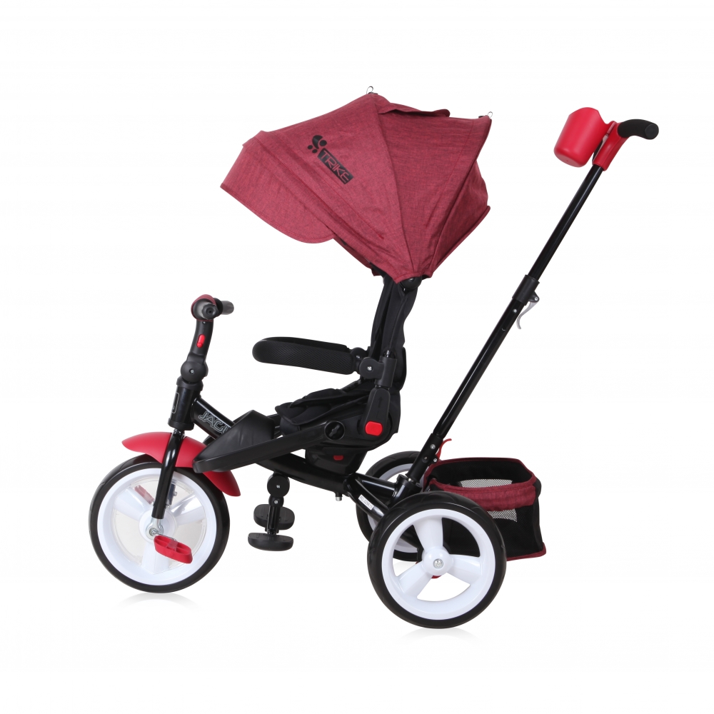Tricicleta 4 in 1 jaguar eva wheels red black luxe