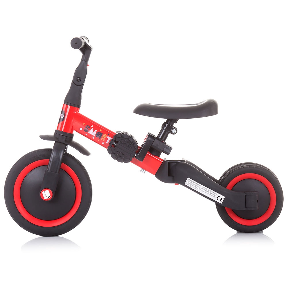 Tricicleta si bicicleta Chipolino Smarty 2 in 1 red - 1 | YEO