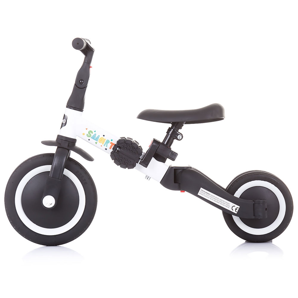 Tricicleta si bicicleta Chipolino Smarty 2 in 1 white - 1 | YEO