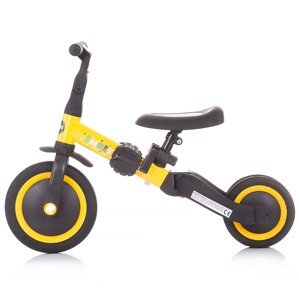 Tricicleta si bicicleta Chipolino Smarty 2 in 1 yellow - 1 | YEO