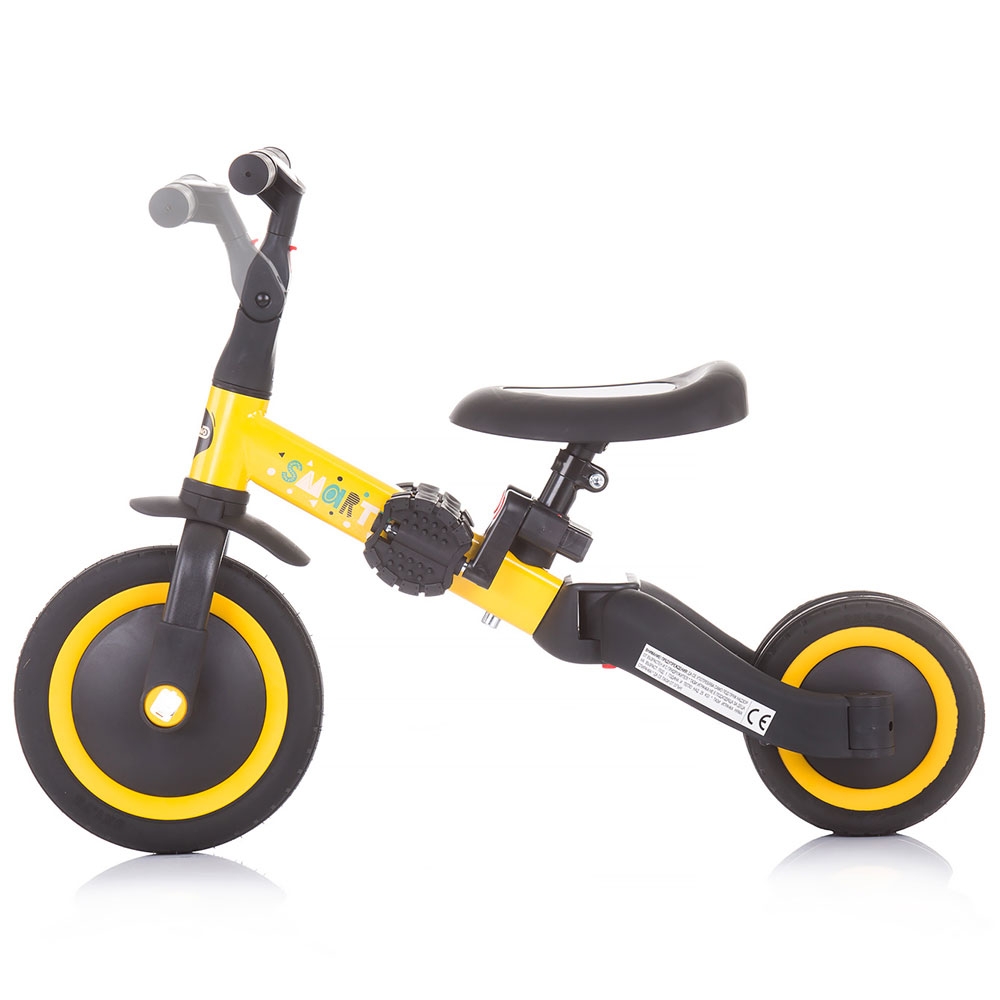 Tricicleta si bicicleta Chipolino Smarty 2 in 1 yellow - 2 | YEO