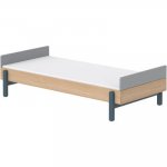 Pat clasic Flexa Popsicle Blueberry cu capete de pat 90x200 cm