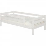 Pat clasic alb cu 2 bare de protectie Flexa Classic 90x200 cm
