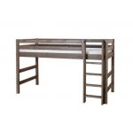 Pat semi-inalt terra cu scara dreapta 90x200 cm Flexa Classic H 143 cm