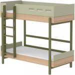 Paturi suprapuse Flexa Popsicle Kiwi cu scara dreapta 90x200 cm