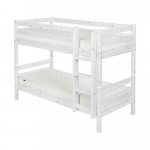 Paturi suprapuse albe cu scara dreapta Flexa Classic 90x200 cm