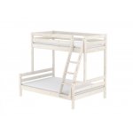 Paturi suprapuse albe scara inclinata 90/140 cm latime si 200 cm lungime Flexa Classic