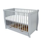 Patut din lemn masiv de fag cu sertar 120x60 cm Anto Exclusive Grey