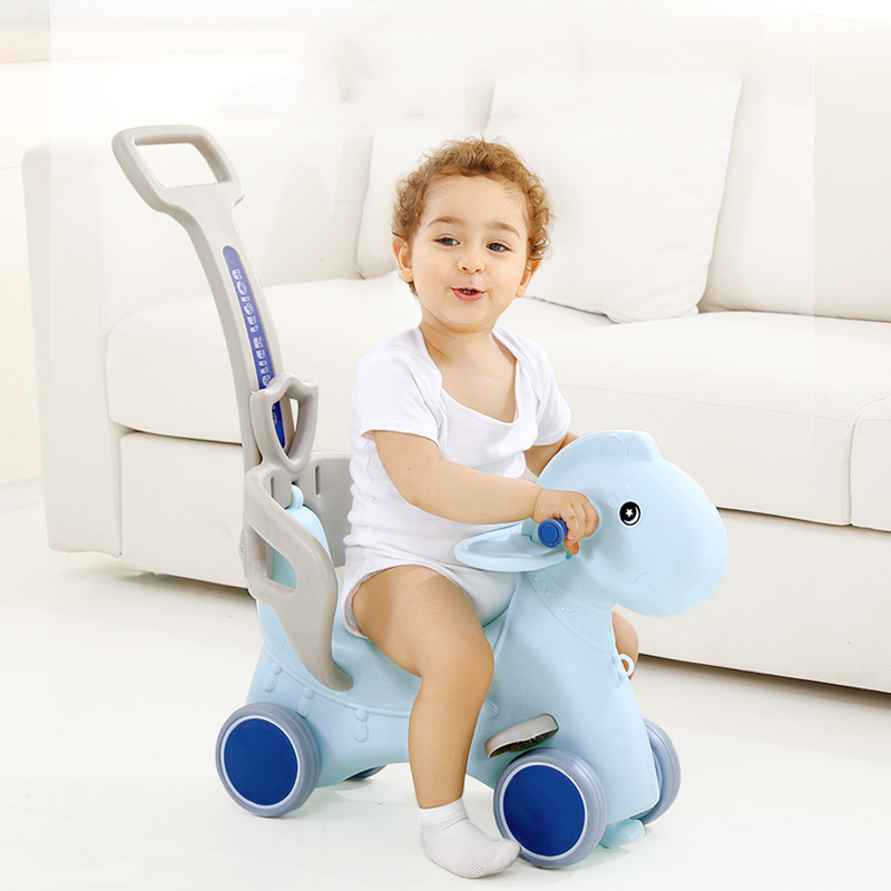 Balansoar 3 in 1 cu maner parental Nichiduta Horse Blue - 2 | YEO