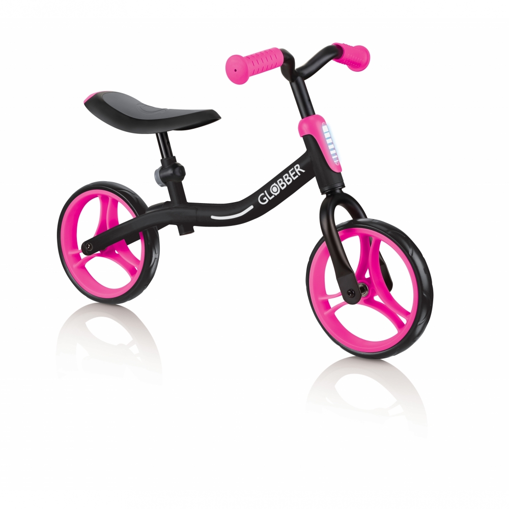 Bicicleta Globber Go Bike fara pedale 8.5 inch roz Globber imagine noua responsabilitatesociala.ro