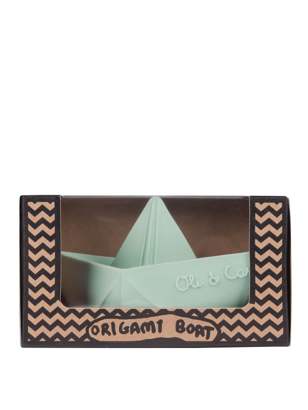 Jucarie pentru baie Barcuta Origami menta - 1 | YEO