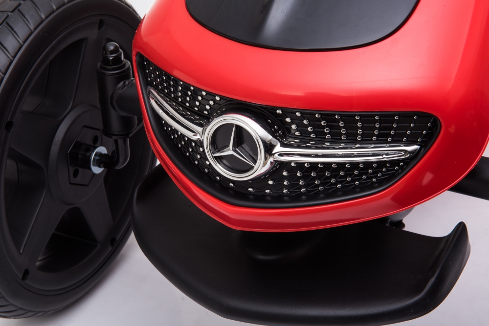 Kart cu pedale si roti din cauciuc EVA Mercedes-Benz Red imagine