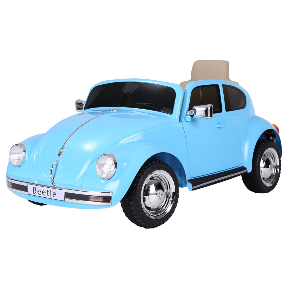 Masinuta electrica cu roti EVA Volkswagen Beetle albastru - 1