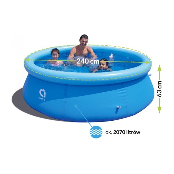 Piscina rotunda pentru gradina 2074L 240x63 cm Avenli - 1 | YEO