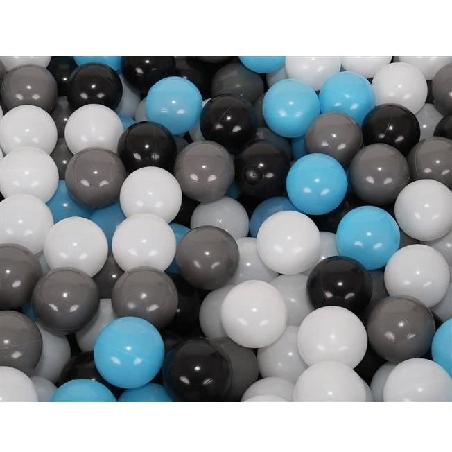 Set 200 bile din plastic colorate albastre-negre 7 cm Malatec MY2775 Malatec imagine noua