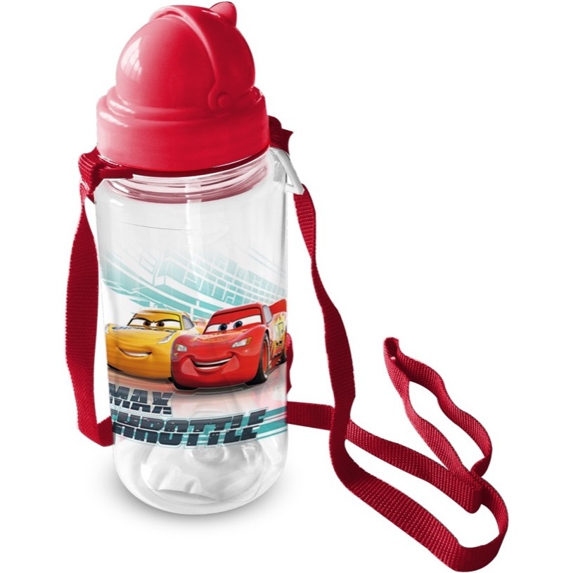 Sticla pentru copii cars cu pai 450 ml star