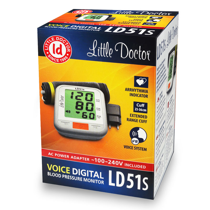 Tensiometru de brat Little Doctor LD 51S anuntare vocala in limba romana adaptor inclus - 1 | YEO