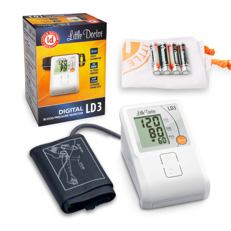 Tensiometru electronic de brat Little Doctor LD3 afisaj LCD memorare 90 de valori alb - 1 | YEO