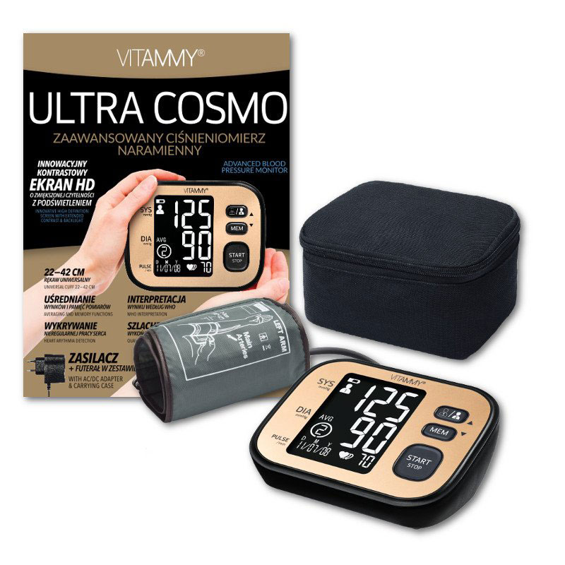 Tensiometru electronic de brat Vitammy Ultra Cosmo manseta 22-42 cm negruauriu - 2 | YEO