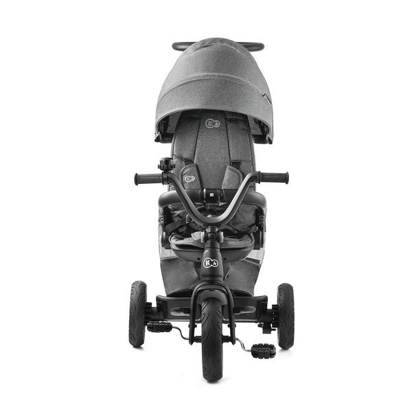 Tricicleta 4 in 1 rotativa cu pozitie de somn Easy Twist Platinum Grey KINDERKRAFT