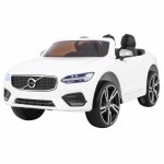 Masinuta electrica cu roti EVA si scaun din piele Volvo S90 White
