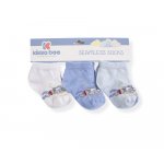 Set 3 perechi sosete scurte pentru bebelusi 0-6 luni Diver Blue