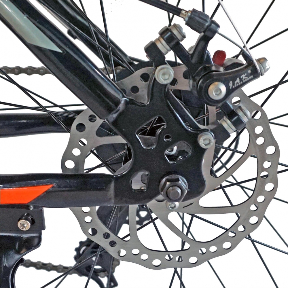 Bicicleta Fat Bike Carpat Hercules 26 C2619B frane mecanice disc negruportocaliu