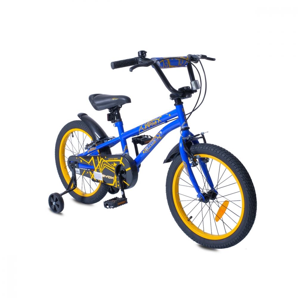 Bicicleta cu roti ajutatoare Byox Pixy Blue 18 inch - 1