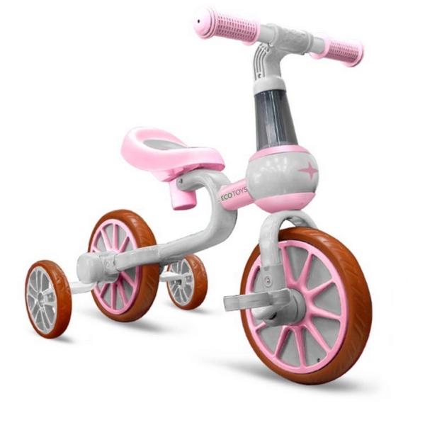 Bicicleta cu roti ajutatoare Ecotoys LC-V1311 roz