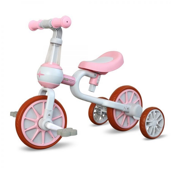 Bicicleta cu roti ajutatoare Ecotoys LC-V1311 roz Ecotoys imagine noua