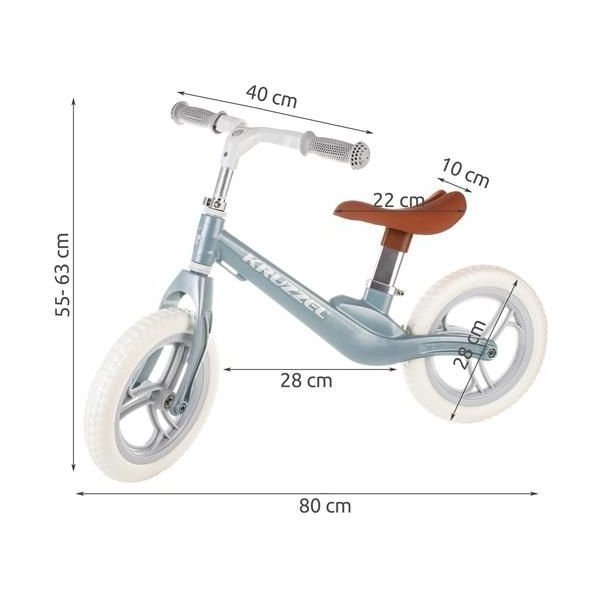 Bicicleta fara pedale 12 inch Kruzzel MY2835 albastru - 2 | YEO