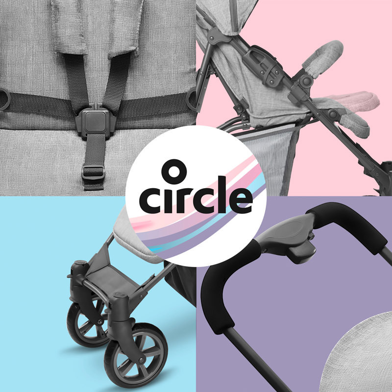 Carucior Treviso 4 Woven-grey Circle ABC Design 2019 2019) Carucioare Copii