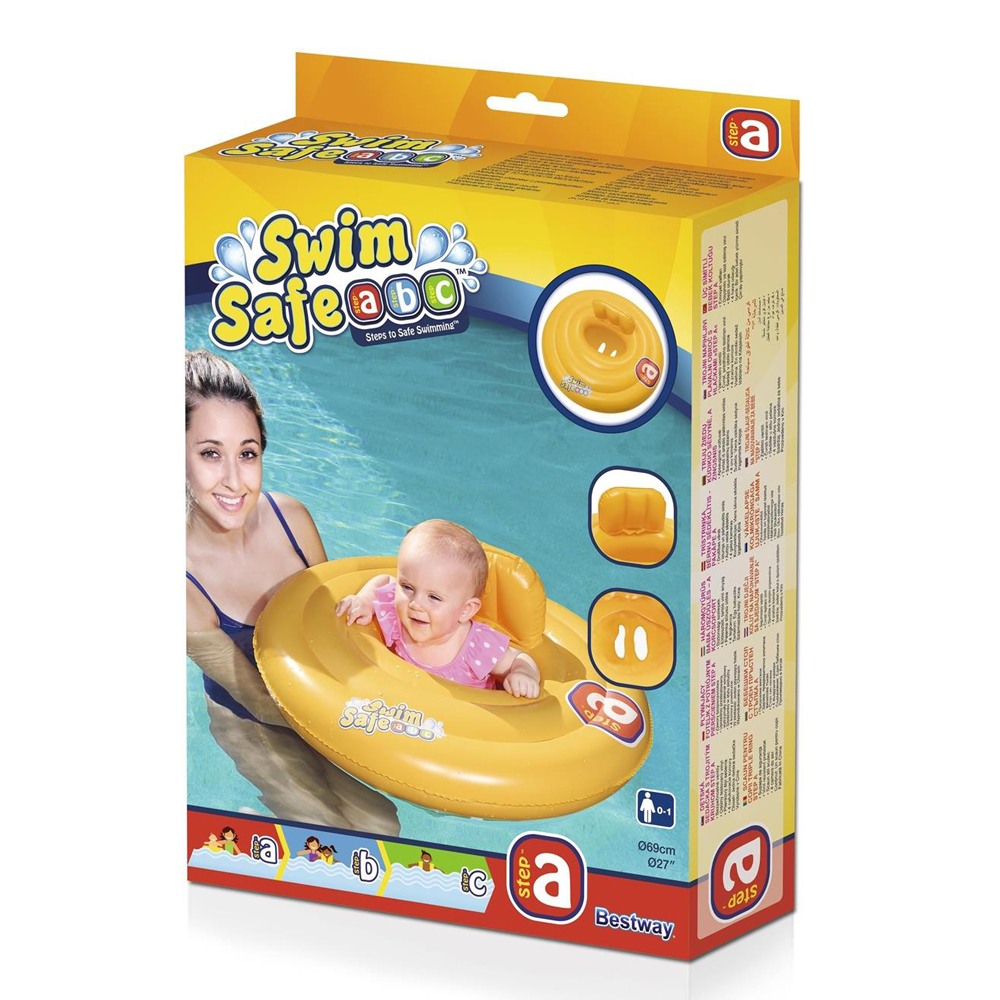 Colac gonflabil rotund pentru bebelusi 69 cm Bestway Swim Safe - 1 | YEO