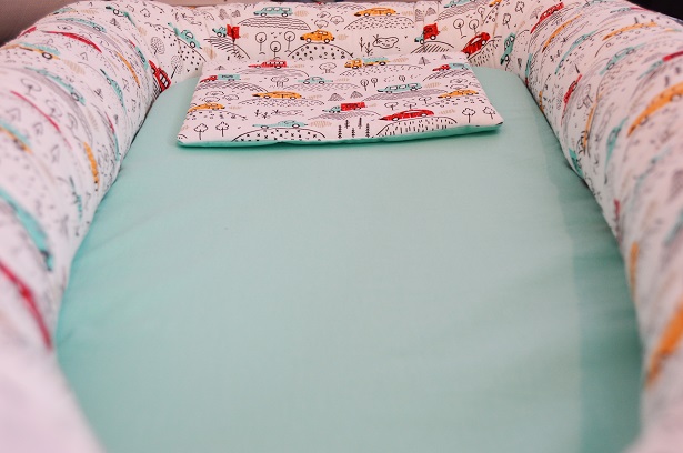 Cuib bebelusi Ingrids Fabrics Masinute mint bumbac 100 - 3 | YEO