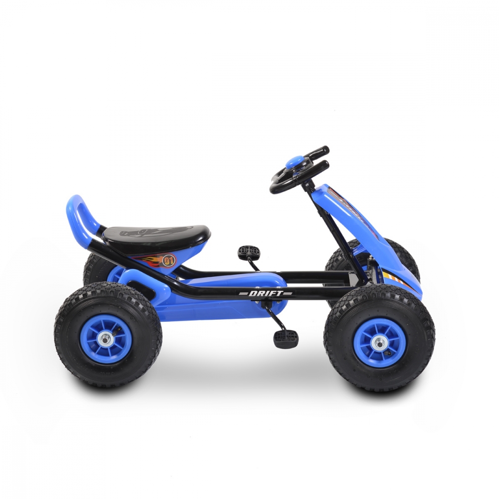 Kart cu pedale si roti gonflabile moni drift air blue