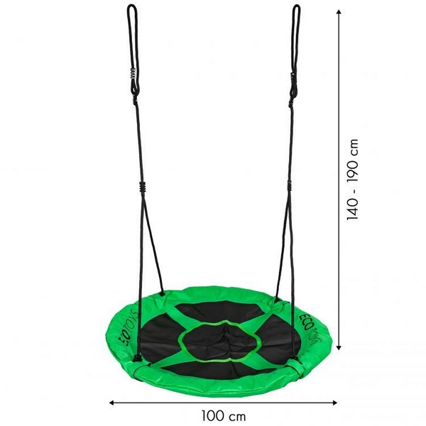 Leagan tip cuib Ecotoys 100 cm verde - 2 | YEO