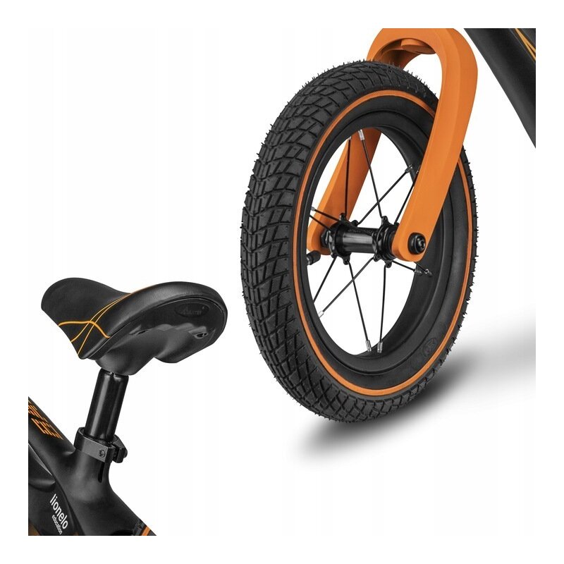 Bicicleta usoara Bart Air fara pedale roti gonflabile reglabila 12 inch negru Lionelo - 6